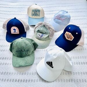 Trendy graphic branded caps collection